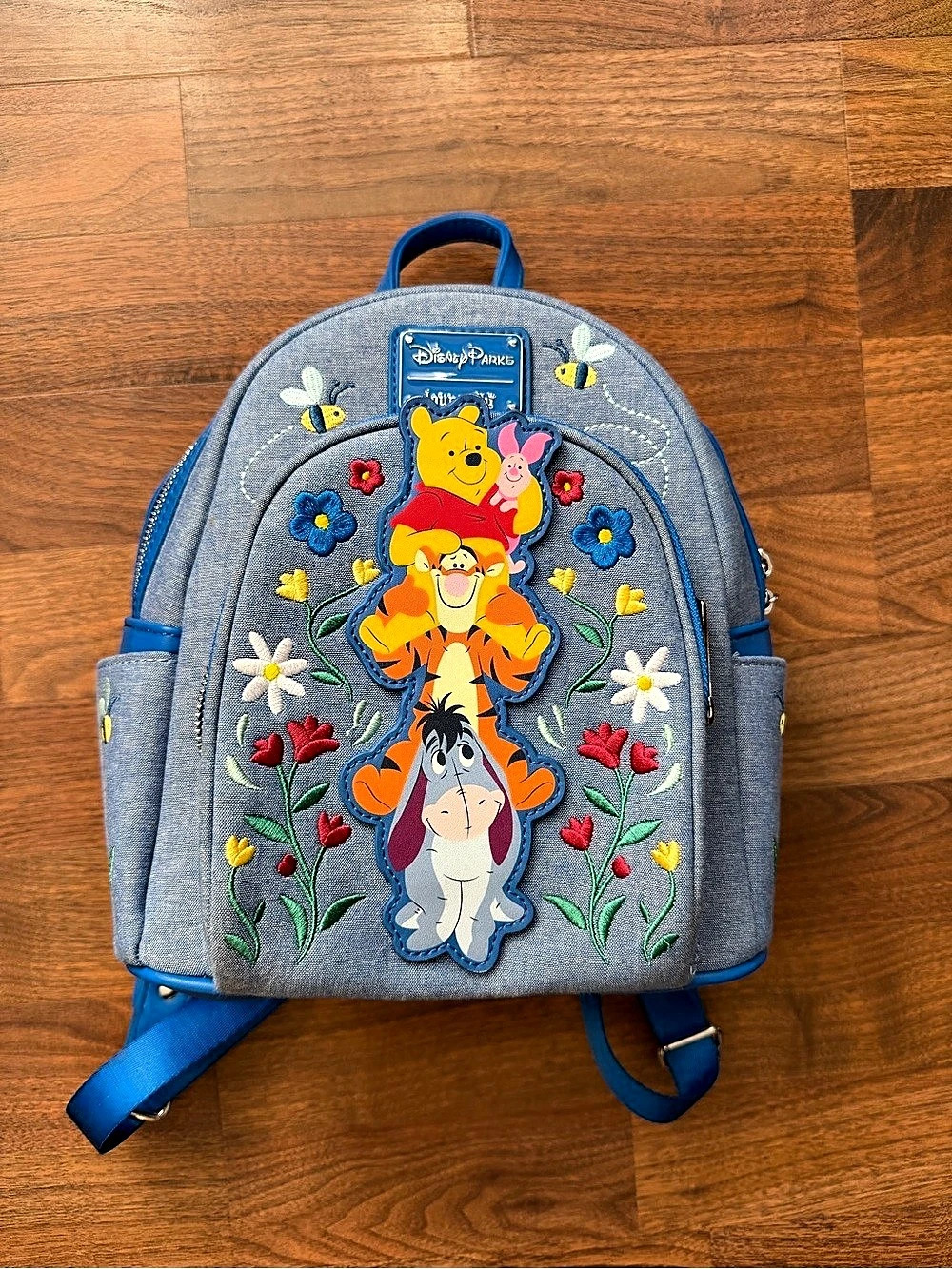 Loungefly Disney Parks Winnie The Pooh And Friends Denim Mini Backpack Mini